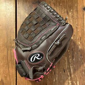 Rawlings FP11T 11'' Youth Brown Pink Right Hand Throw Softball Glove